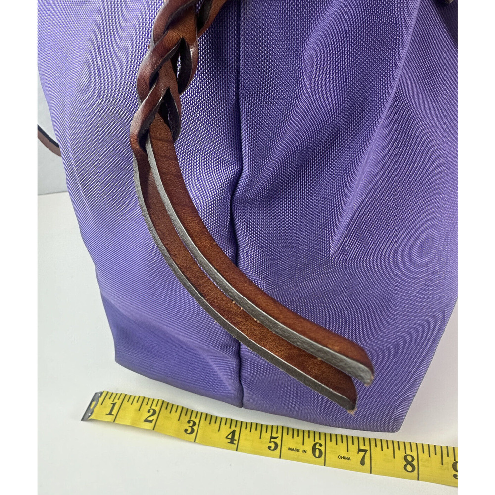 Dooney & Bourke Nylon Shopper Tote Bag Purple HTF Rare Color Large Shoulder Bag - Picture 12 of 15